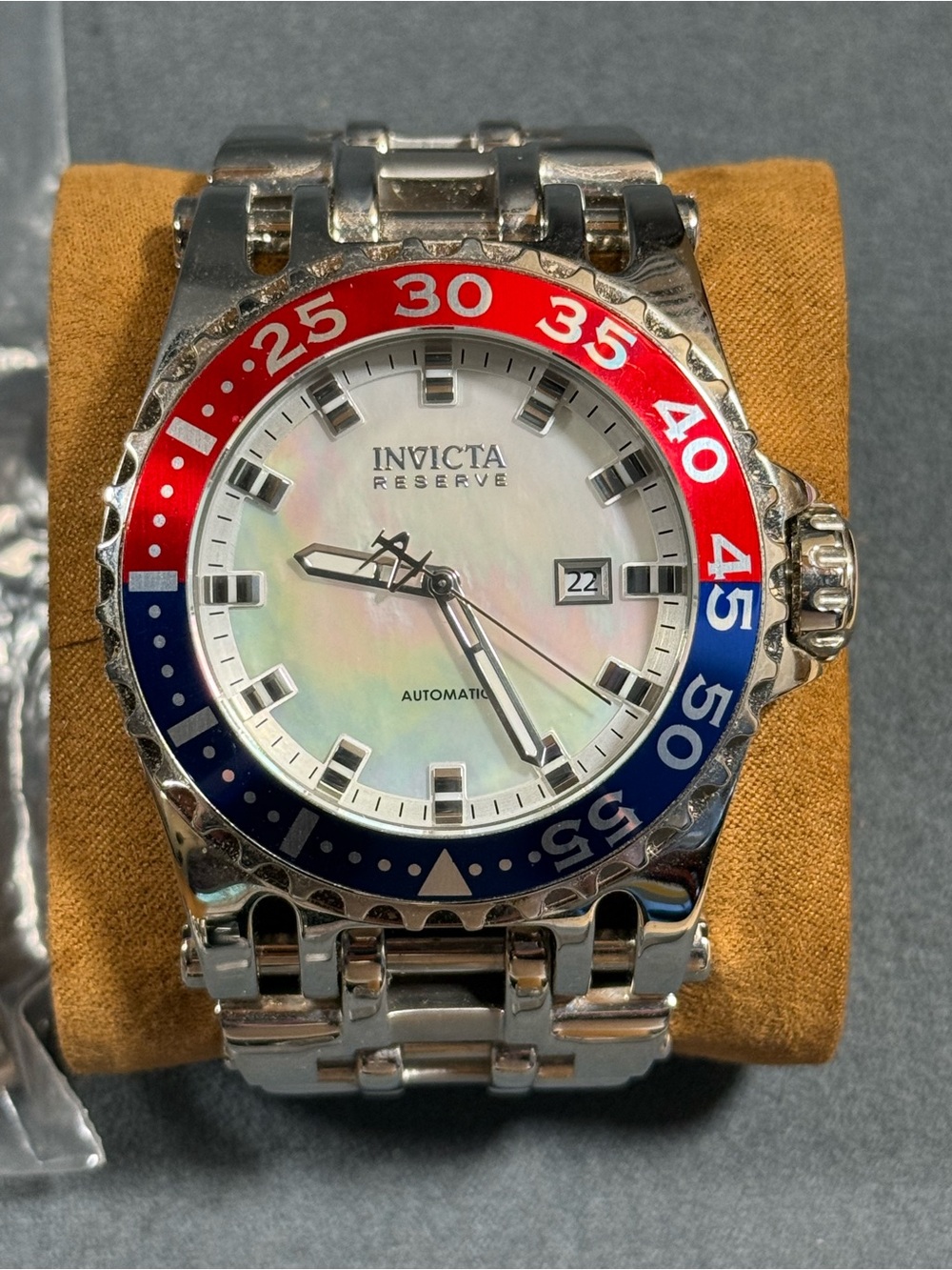 Invicta 32048 Reserve Specialty Chaos Automatic Mother-of-Pearl Red & Blue Bezel
